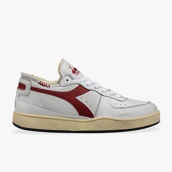 Diadora Heritage Mi Basket Row Cut Biele / Cervene - Panske Tenisky